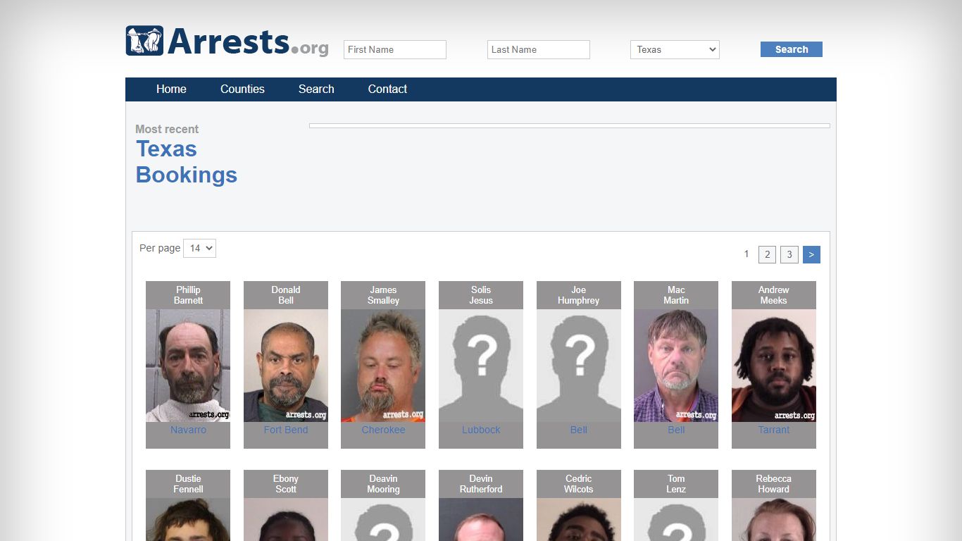 Texas Arrests and Inmate Search